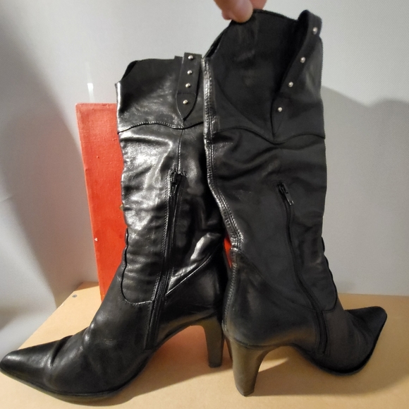 Black size 36 (7.5) Italian made   Zita Maria boots. - Picture 2 of 8